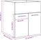 vidaXL - Wastafelkast - 41x38,5x46 - cm - bewerkt - hout - artisanaal - eikenkleur