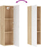 vidaXL - Tv-meubel - 30,5x30x110 - cm - bewerkt - hout - wit - en - sonoma - eikenkleur