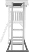 AXI Beach Tower Klimrek in Grijs/Wit - Aanbouw module van Hout voor Speeltoestel Beach Tower - Klim accessoire van 205,7cm