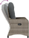 vidaXL - Ligbed - met - Kussen - Grijs - Poly - Rattan