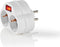 Nedis Stopcontact-Splitter - Type-F (CEE 7/7) - 250 V AC 50 Hz - Randaarde stekker / Type F (CEE 7/7) - 250 V AC 50/60 Hz - 16.0 A - 3500 W - Aan/uit knop - Wit