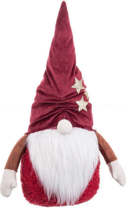 Christmas Kerstversiering Wit Rood Zand Weefsel Kerstman 35 Cm