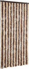 vidaXL - Vliegengordijn - 90x200 - cm - chenille - beige - en - lichtbruin