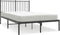 vidaXL - Bedframe - met - hoofdbord - metaal - zwart - 120x200 - cm
