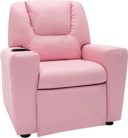 vidaXL - Kinderfauteuil - verstelbaar - kunstleer - roze