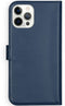 Selencia iPhone 12 Pro Max - Echt Lederen Bookcase - 3 Pashouders - Blauw
