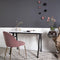 House Nordic Geneve Eetkamerstoel Velvet - Roze Messing - Set van 2