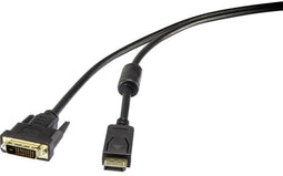 Renkforce RF-3301142 - DisplayPort naar DVI Adapterkabel - 100 cm - Zwart