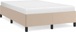 vidaXL - Bedframe - zonder - matras - 120x190 - cm - kunstleer - cappuccinokleurig