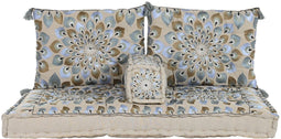 Tuinstoel DKD Home Decor Blauw Beige 155 x 76 x 65 cm 150 x 76 x 20 cm