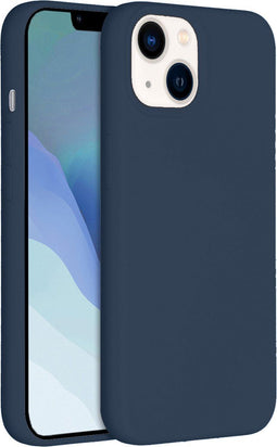 Accezz iPhone 13/14 - Liquid Silicone Backcover - Schokabsorberend - Donkerblauw