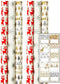 Kerst cadeaupapier - 6 rollen van 200 x 70 cm - Vrolijke designs