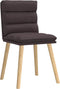vidaXL - Eetkamerstoelen - 2 - st - stof - donkerbruin