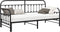 vidaXL - Zwart - Ligbedframe - met - Uitschuifbed - - - 107x203 - cm - Staal