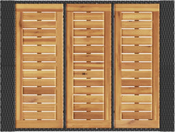 vidaXL Tuintafel met acaciahouten blad 105x80x110 cm poly rattan zwart