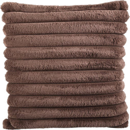 PTMD Sierkussen Hadi - 60x14x60 cm - Imitatie Bont - Bruin