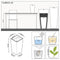 LECHUZA CUBICO PREMIUM 40 - Plantenbak - met uitneembare binnenbak - met bewateringssysteem - ALL-IN-ONE set met LECHUZA-PON - espresso metallic