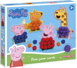 Peppa Pig pompom plakken - knutselset - creatief speelgoed, peuter, kleuter Bambolino Toys