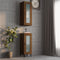 vidaXL - Wandkast - 34,5x34x90 - cm - bruin - eikenkleur