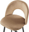 Beliani FALTON - Barkruk - Beige - Fluweel