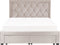 LIEVIN - Bed met opbergruimte - Beige - 160 x 200 cm - Fluweel
