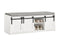 SoBuy FSR133-W - Schoenenbank - Opbergbank met 3 schuifdeuren en kussen - Wit 120x35x45 cm
