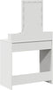 vidaXL - Kaptafel - met - LED-verlichting - - - Wit, - 79x41x140 - cm