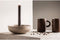 Hioshop Posh - Kandelaar - Rond - Beige