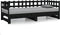 vidaXL - Slaapbank - uitschuifbaar - massief - grenenhout - zwart - 2x(90x200) - cm