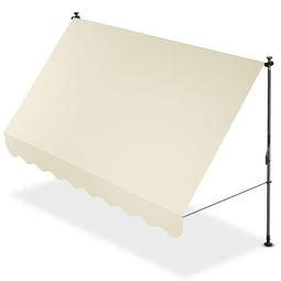 Juskys Zonnescherm Balkon/Terras - 300x120 cm - Beige - met Handslinger