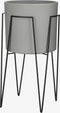 Mica Decorations Blom Plantenstandaard - L30 x B30 x H50 cm - Metaal - Zwart