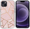 iMoshion Hoesje Geschikt voor iPhone 13 Hoesje Siliconen - iMoshion Design hoesje - Roze / Meerkleurig / Goud / Pink Graphic