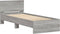 vidaXL - Bedframe - met - hoofdeinde - bewerkt - hout - grijs - sonoma - 90x200 - cm