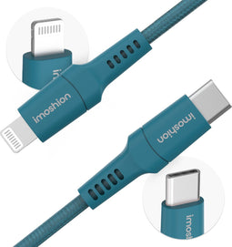 imoshion Kabel - Geschikt voor Lightning naar USB C - 2 meter - Oplader Kabel geschikt voor Apple iPhone 11/12/13/14 - Donkerblauw