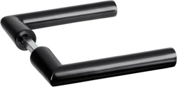 Impresso London - deurbeslag set - 2 x deurkruk exclusief rozet - aluminium - mat zwart (2 stuks)