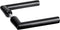 Impresso London - deurbeslag set - 2 x deurkruk exclusief rozet - aluminium - mat zwart (2 stuks)