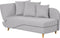 MERI II - Chaise longue - Lichtgrijs - Linkerzijde - Fluweel