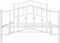 vidaXL - Bedframe - met - hoofd- - en - voeteneinde metaal - wit - 100x190 - cm