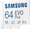 Samsung EVO Plus (2021) - Micro SDXC Kaart - 130 MB/s - 64 GB - Inclusief SD Adapter