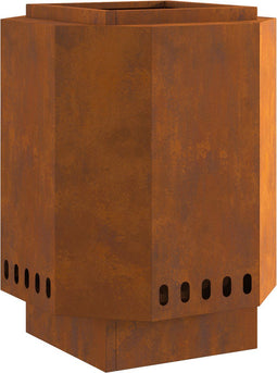 vidaXL - Rookloze - Vuurkorf - 38x38x51 - cm - Weervast - Staal