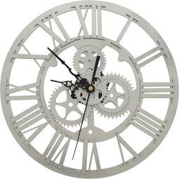vidaXL - Wandklok - 30 - cm - acryl - zilverkleurig