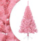 vidaXL - Kunstkerstboom - met - standaard - half - 120 - cm - PVC - roze