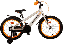 Volare Rocky - Kinderfiets - 18 inch - Handrem en terugtraprem - Grijs