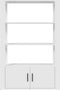 vidaXL - Dressoir - 80x30x119,5 - cm - bewerkt - hout - wit