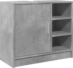 vidaXL - Wastafelkast - 63x29x55 - cm - bewerkt - hout - betongrijs