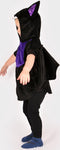 Den Goda Fen Verkleedkledij Vleermuis - Mini cape met capuchon - 86-110cm - 1-4 jaar - Zwart/Paars