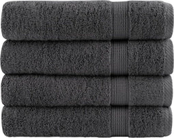 vidaXL - Handdoeken - SOLUND - 4 - st - 600 - g/m² - 50x100 - cm - antracietkleurig