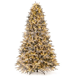 Coast 240 cm Kunstkerstboom - Sneeuw & Verlichting - 460 Warmwitte LED's - Groen/Wit