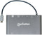 Manhattan SuperSpeed USB-C 7-in-1 Docking Station - USB-C Hub met HDMI VGA 3x USB 3.0 - Zwart