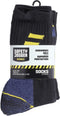 SAFETY JOGGER Werksok geel / zwart - bundel 3 paar - Maat 43 - 47